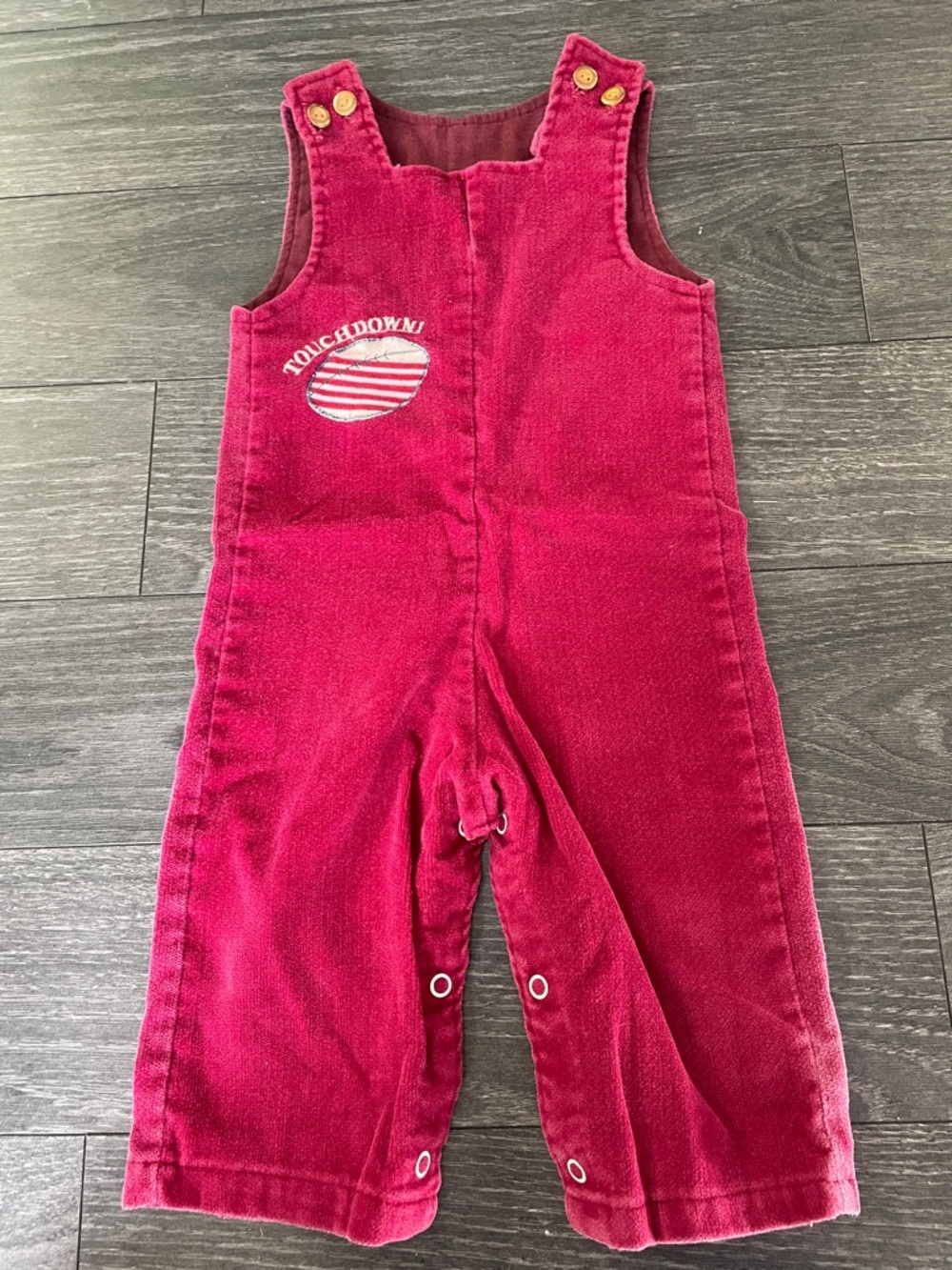 Vintage 1980s Corduroy Overalls in Maroon